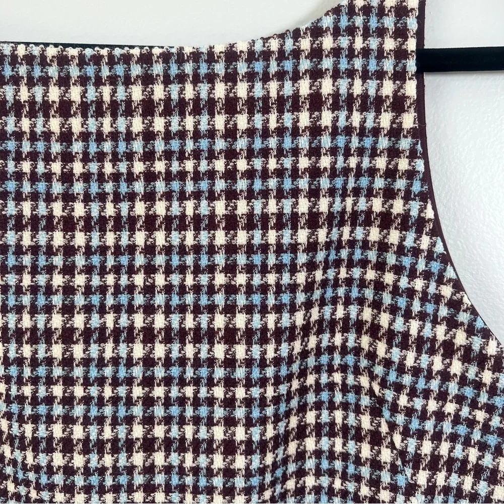 NWT Rebecca Taylor Techy Houndstooth Wool Shift Mini Dress Sheath Sleeveless 2 4 - Picture 10 of 15